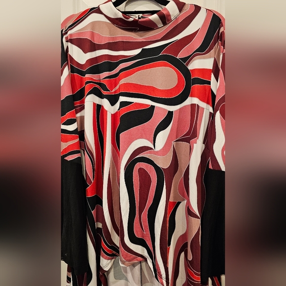 128 - Ashley Stewart Abstract Print Shirt / Dress - Picture 5 of 9